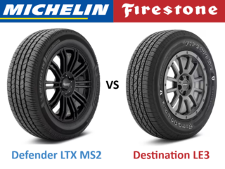 Michelin Defender LTX M/S2 vs Firestone Destination LE3