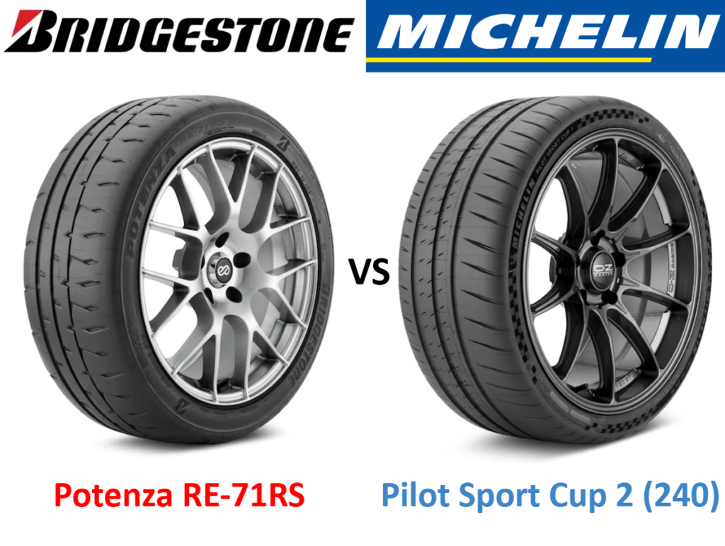 Bridgestone Potenza RE-71RS vs Michelin Pilot Sport Cup 2 (240)