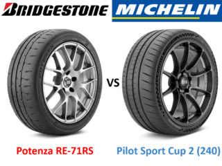 Bridgestone Potenza RE-71RS vs Michelin Pilot Sport Cup 2 (240)
