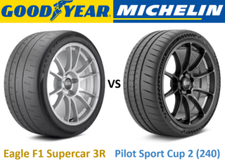 Goodyear Eagle F1 Supercar 3R vs Michelin Pilot Sport Cup 2 (240)