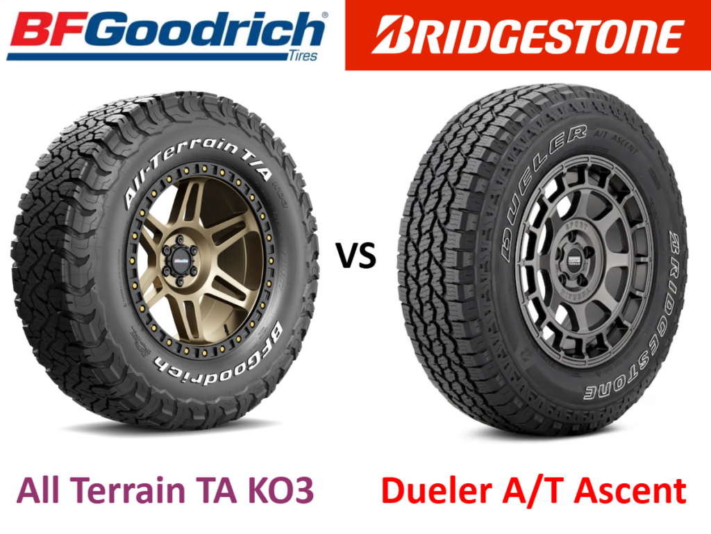 BFGoodrich All-Terrain T/A KO3 vs Bridgestone Dueler A/T Ascent