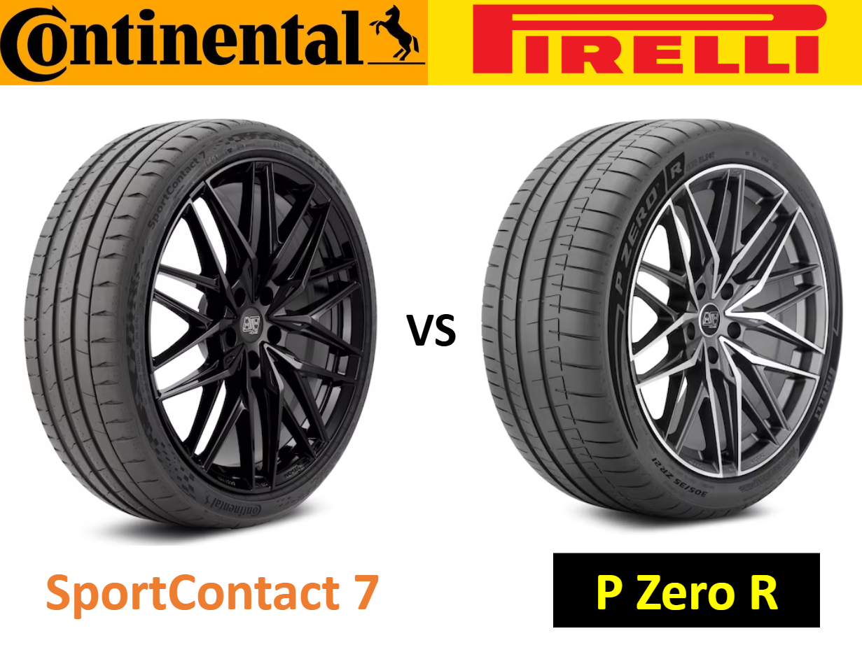 Continental SportContact 7 vs Pirelli P Zero R Continental SportContact 7 vs Pirelli P Zero R