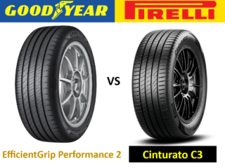 Goodyear EfficientGrip Performance 2 vs Pirelli Cinturato C3