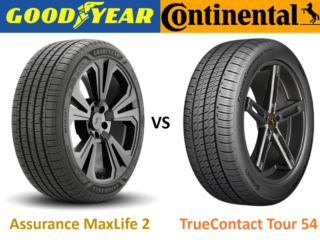 Goodyear Assurance MaxLife 2 vs Continental TrueContact Tour 54