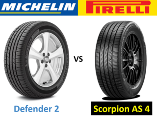 Michelin Defender 2 vs Pirelli Scorpion AS 4