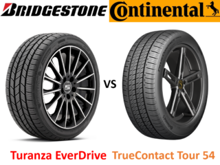 Bridgestone Turanza EverDrive vs Continental TrueContact Tour 54