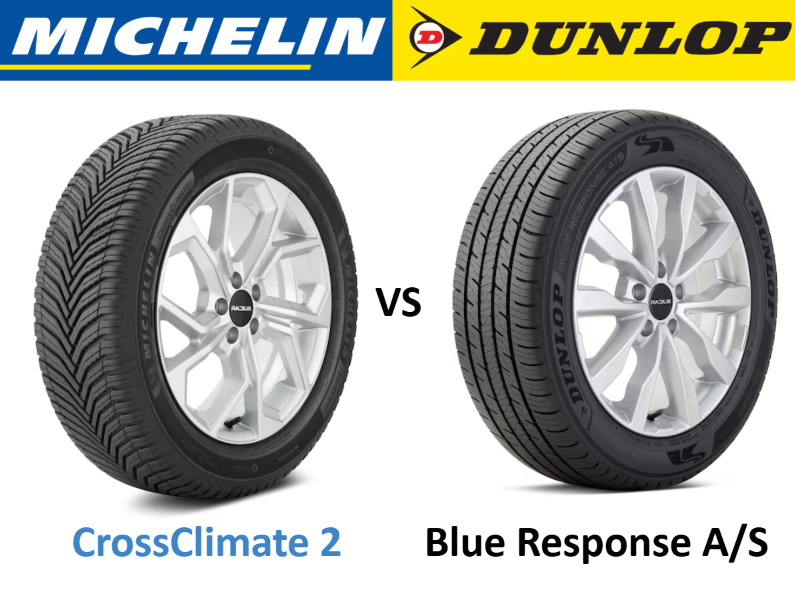 Michelin CrossClimate 2 vs Dunlop Blue Response A/S