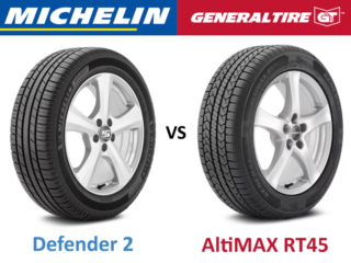 Michelin Defender 2 vs General AltiMAX RT45