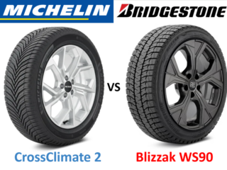 Michelin CrossClimate 2 vs Bridgestone Blizzak WS90