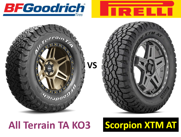 BFGoodrich All Terrain TA KO3 vs Pirelli Scorpion XTM AT