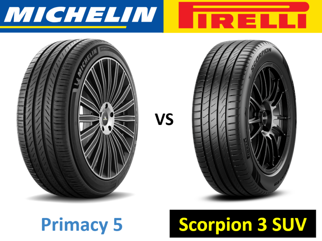 Michelin Primacy 5 vs Pirelli Scorpion 3 SUV