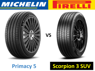 Michelin Primacy 5 vs Pirelli Scorpion 3 SUV