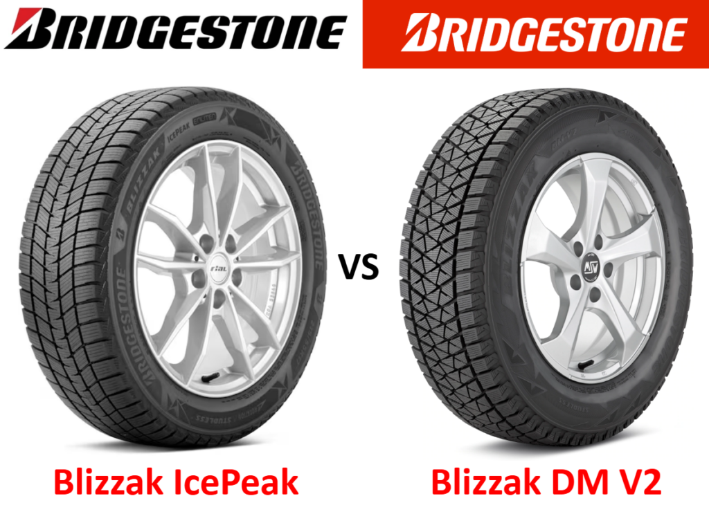 Bridgestone Blizzak IcePeak vs Bridgestone Blizzak DMV2