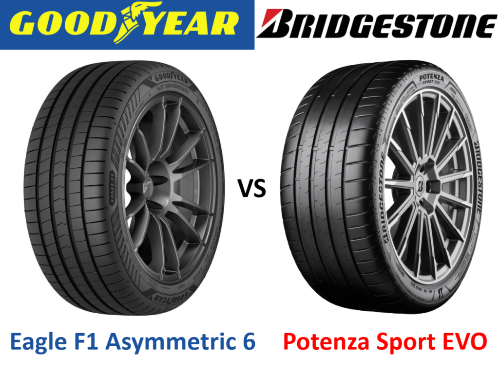 Bridgestone Potenza Sport Evo vs Goodyear Eagle F1 Asymmetric 6