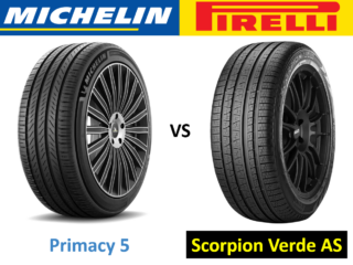 Michelin Primacy 5 vs Pirelli Scorpion Verde All Season