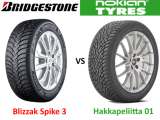 Bridgestone Blizzak Spike 3 vs Nokian Hakkapeliitta 01 SUV